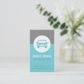 Blauwgroen moderne beroepschauffeur visitekaartje (Staand voorkant)