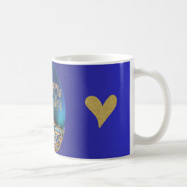 Blauwgroen Mok met Love & Sparkle Design 💖✨