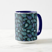  Blauwgroen Mok van Paisley Blue (Voorkant rechts)