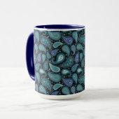  Blauwgroen Mok van Paisley Blue (Voorkant links)