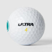 Blauwgroen Monogram Gepersonaliseerde Golfballen (Logo)