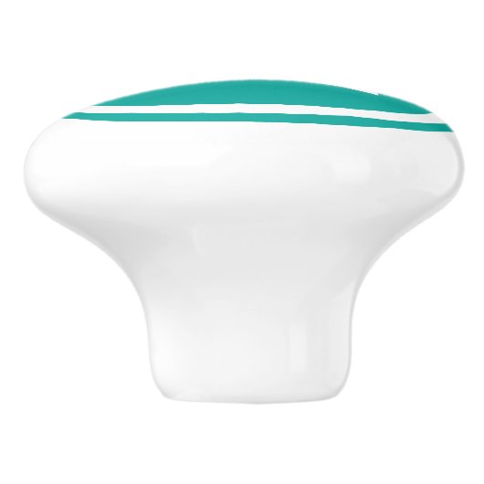 Blauwgroen Monogram Gepersonaliseerde Ladeknop Keramische Knop (Zijkant)