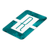 Blauwgroen Monogram Magneet (Linkerzijde)