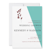 Blauwgroen Monogram 💍 Modern Geometrisch Vrijgeze