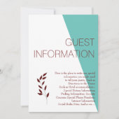 Blauwgroen monogram 💍 Moderne behuizing Kaart (Voorkant)