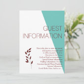 Blauwgroen monogram 💍 Moderne behuizing Kaart (Staand voorkant)