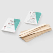 Blauwgroen Monogram 💍 Moderne Geometrische Elegan Handwaaier (Niet-gemonteerd)