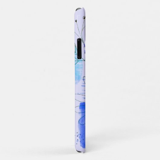 Blauwgroen monogram voor speciaal gepersonaliseerd Case-Mate iPhone case (Achterkant/rechts)