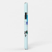 Blauwgroen monogram voor speciaal gepersonaliseerd Case-Mate iPhone case (Achterkant/rechts)