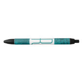 Blauwgroen Monogram Zwarte Inkt Pen (Voorkant)