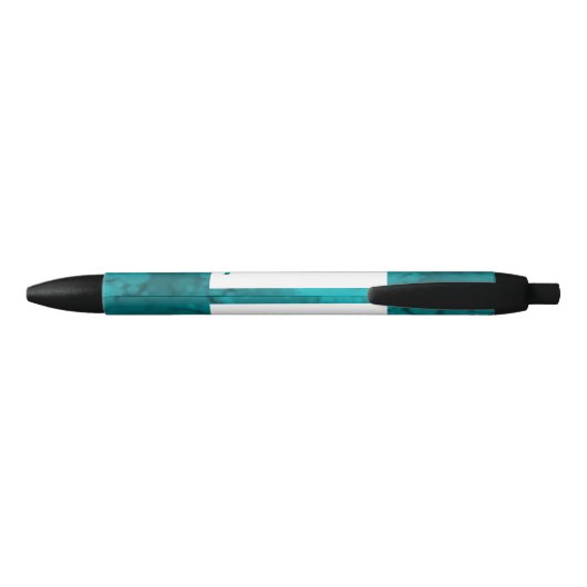 Blauwgroen Monogram Zwarte Inkt Pen (Achterkant)