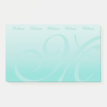 Blauwgroen monogrammatisch kleurenblok