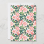 Blauwgroen moslimbruiloft met blush roze Floral Eg Kaart (Achterkant)