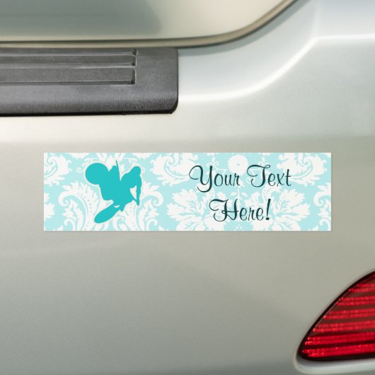 Blauwgroen Motocross Whip Bumpersticker (Op auto)