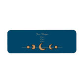 Blauwgroen motorAdresetiketten Etiket (Voorkant)