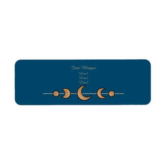 Blauwgroen motorAdresetiketten Etiket (Voorkant)