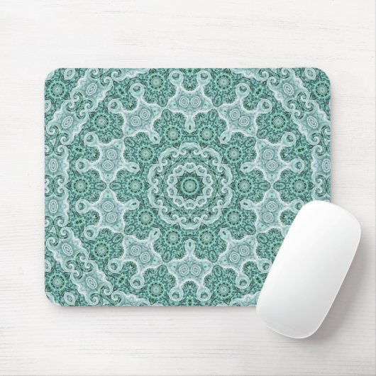 blauwgroen mousepad muismat (Met muis)
