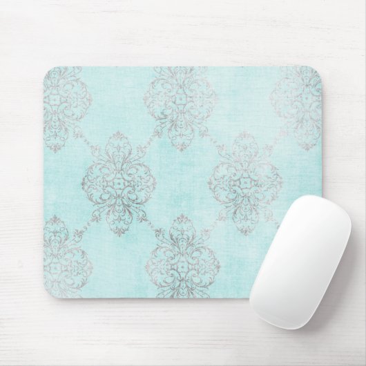  Blauwgroen Muismat Damask (Met muis)