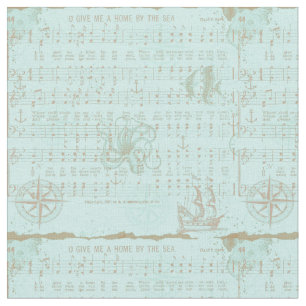 Blauwgroen muziekblad Stof