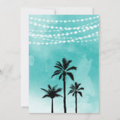 Blauwgroen Muziekfestival Verjaardagsuitnodiging Kaart (Achterkant)