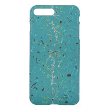 Blauwgroen Muzieknoten Patroon iPhone 7 Hoesje