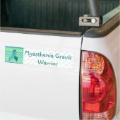 Blauwgroen Myasthenia gravis Awareness Bumperstick Bumpersticker (Op Truck)