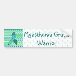 Blauwgroen Myasthenia gravis Awareness Bumperstick Bumpersticker