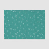 Blauwgroen Mystieke Kristallen Omtrek Tissuepapier (Voorkant)