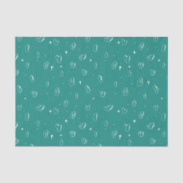 Blauwgroen Mystieke Kristallen Omtrek Tissuepapier