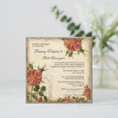 Blauwgroen n Cream  Eiffeltoren Couples Shower Kaart (Staand voorkant)