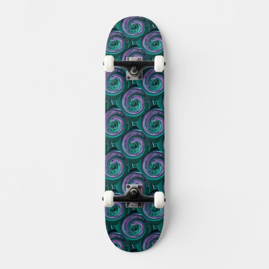 Blauwgroen N Paarse zwenkplank Persoonlijk Skateboard (Voorkant)