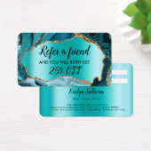 blauwgroen naald- folie-verwijzingskaart visitekaartje (Bureau)