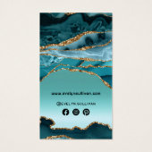 Blauwgroen naald voor folie visitekaartje (Achterkant)