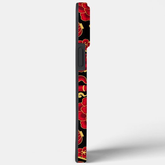 Blauwgroen naam Modern Floral Shadow Case-Mate iPhone Case (Achterkant / Rechts)