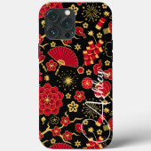 Blauwgroen naam Modern Floral Shadow Case-Mate iPhone Case (Achterkant)