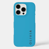 Blauwgroen naam | Modern minimalistisch simpel bla Case-Mate iPhone Case (Achterkant)