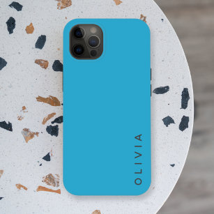Blauwgroen naam   Modern minimalistisch simpel bla Case-Mate iPhone Case
