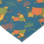 Blauwgroen najaarse Herfst Harvest Thanksgiving Tafelkleed (Gekanteld)