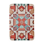 Blauwgroen Native American Indiase Rustic Tribe Pa Badmat (Voorkant Verticaal)