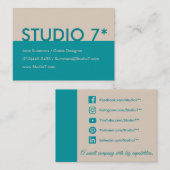 Blauwgroen - Natuurlijke reeks Visitekaartje (Voorkant / Achterkant)