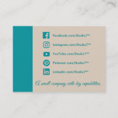 Blauwgroen - Natuurlijke reeks Visitekaartje (Achterkant)