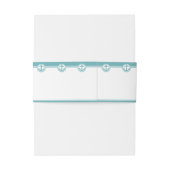 Blauwgroen Nautisch anker Uitnodigingen Wikkel (Achterkant Voorbeeld)