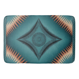 Blauwgroen Navajo Peach Sunburst Badmat