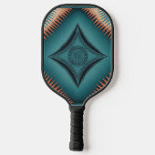 Blauwgroen Navajo Peach Sunburst Pickleball Paddle (Achterkant)