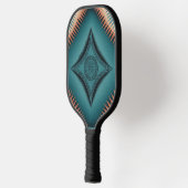 Blauwgroen Navajo Peach Sunburst Pickleball Paddle (Links)