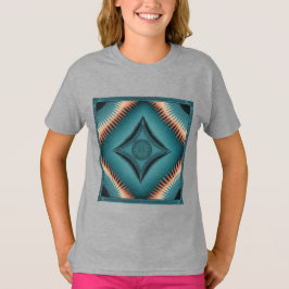Blauwgroen Navajo Peach Sunburst T-shirt