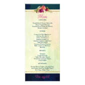 Blauwgroen, Navy, Groen, Goud Vette Bloemen Bruilo Reclamekaart (Achterkant)