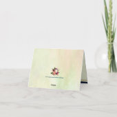 Blauwgroen, Navy, Groen, Gouden Vette Bloemen Brui Bedankkaart (Achterkant)