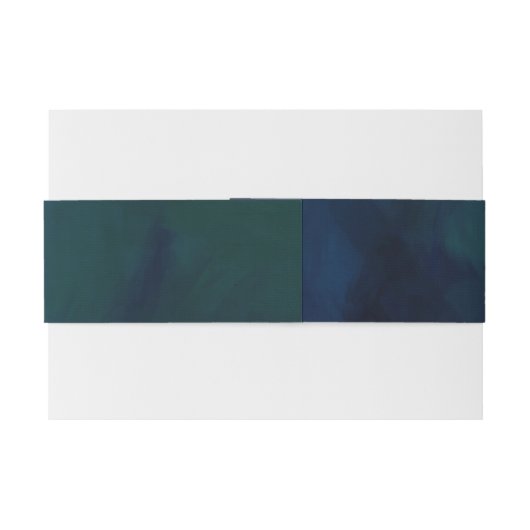 Blauwgroen, Navy, Groen, Gouden Vette Bloemen Brui Uitnodigingen Wikkel (Achterkant Voorbeeld)