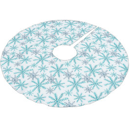 Blauwgroen Navy Sneeuwvlokpatroon Kerstboom Rok